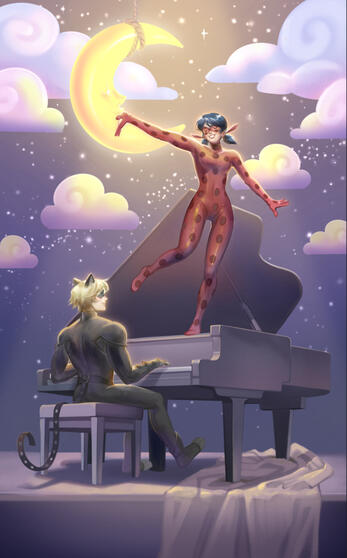 An example of a complex background