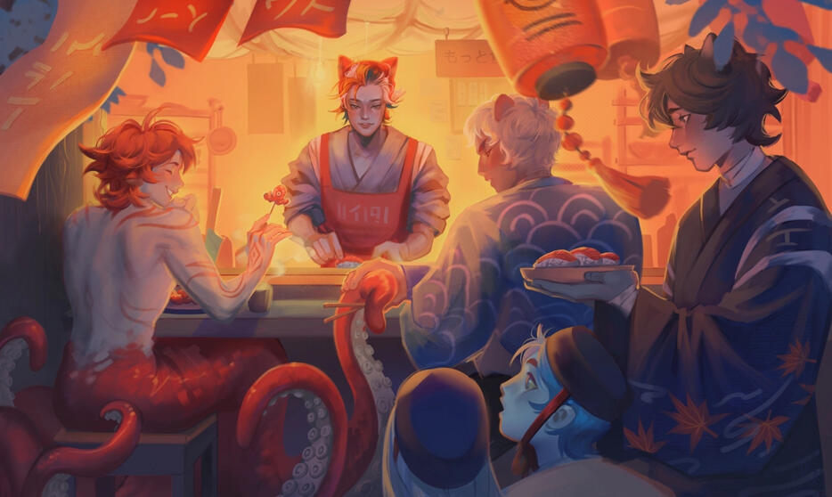 An example of a complex background